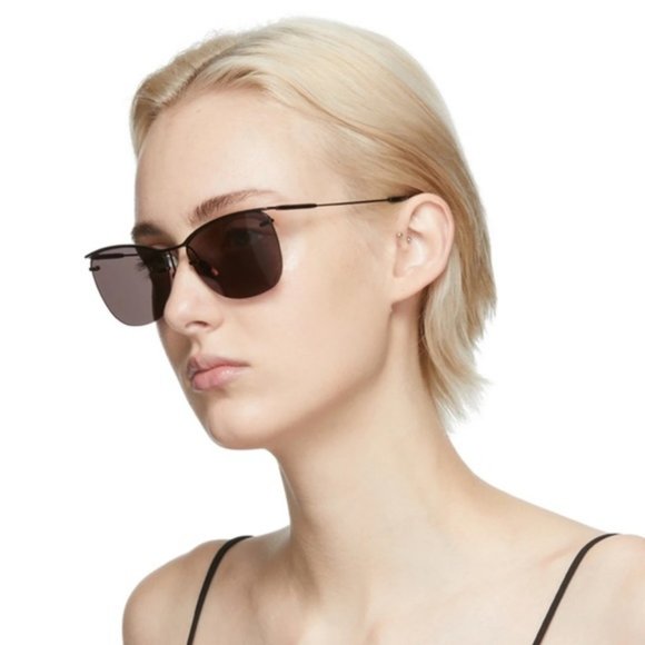 SAINT LAURENT 56mm Oval Cat Eye Sunglasses - Picture 5 of 8